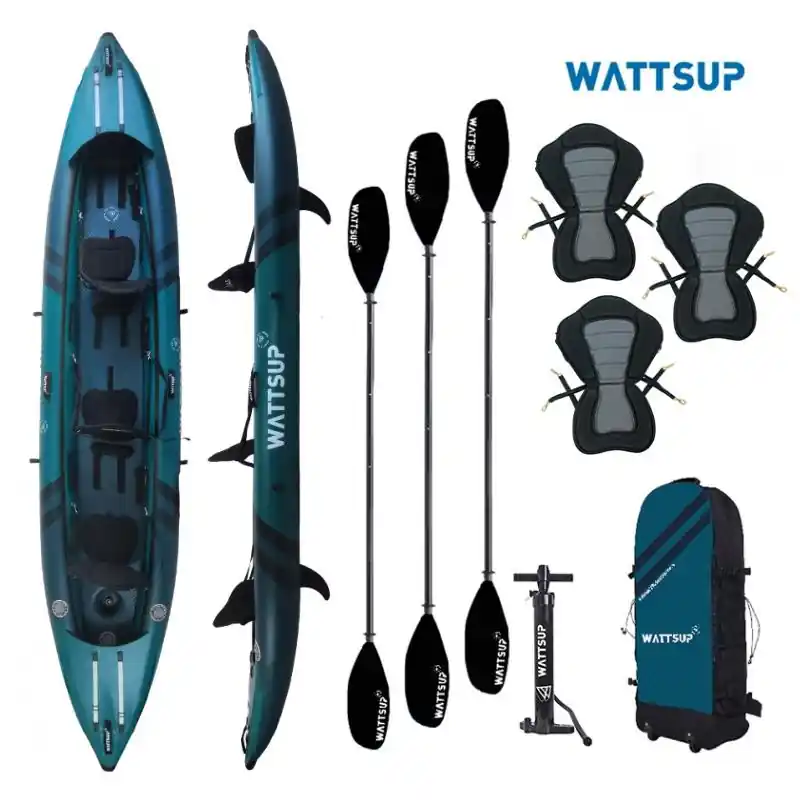 WattSUP COD 3 Personen Kajak SET aufblasbar Drop-Stich Kanu Boot Kayak Paddel Wassersporteuropa Jetzt Bestellen