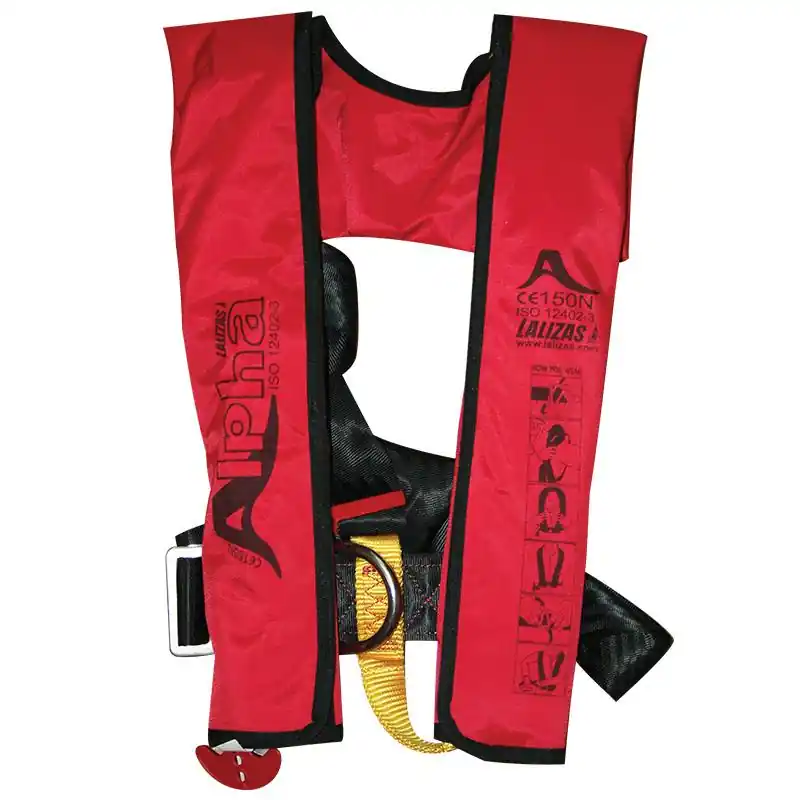 Heißes Angebot Alpha ISO 12402-3 aufblasbare Rettungsweste 170N automatisch Gurt ISO Erwachsene Wassersporteuropa