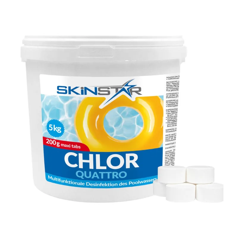 Sonderaktion Chlortabletten Multitabs Pool 1-10 kg Langsamlöslich Chlor Pflege für Schwimmbad - Menge 5 Kg (EUR 8,60/Kg) Wassersporteuropa