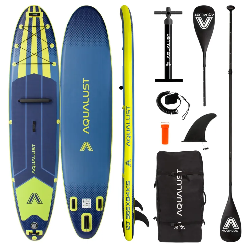 AQUALUST 12.0 iSUP Board Stand Up Paddle Surfboard aufblasbar Komplettset 365cm Wassersporteuropa Solange Der Vorrat Reicht
