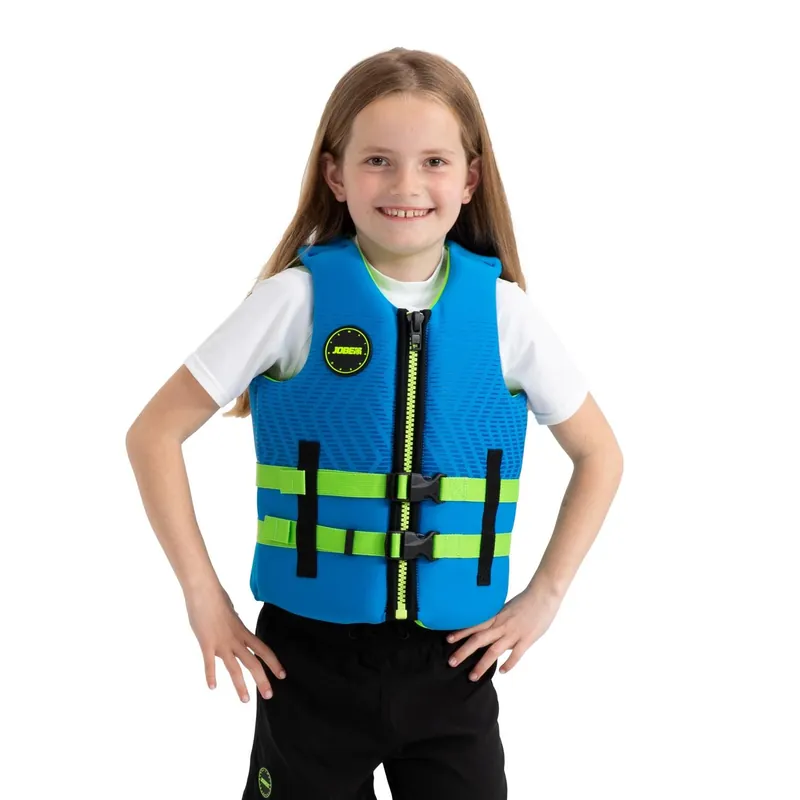 Preisreduziert JOBE Neopren Vest Kids Kinder Schwimmweste Youth Neoprenweste Schwimmhilfe blue - Groesse 164 Wassersporteuropa