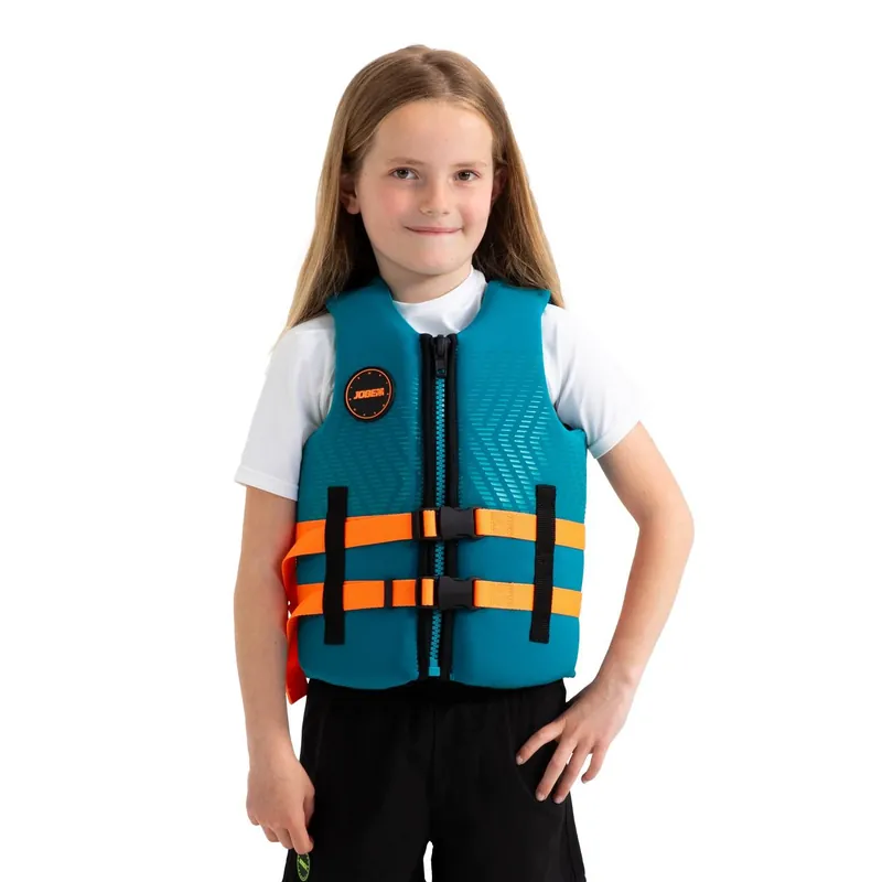 Neuheit JOBE Neopren Vest Kids Kinder Schwimmweste Youth Neoprenweste Schwimmhilfe teal - Groesse 176 Wassersporteuropa