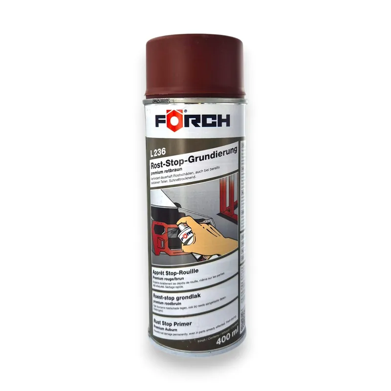 Expressversand Förch Rost Stop Grundierung L236 Korrosionsschutz Rostschutzspray rotbraun 400ml Wassersporteuropa