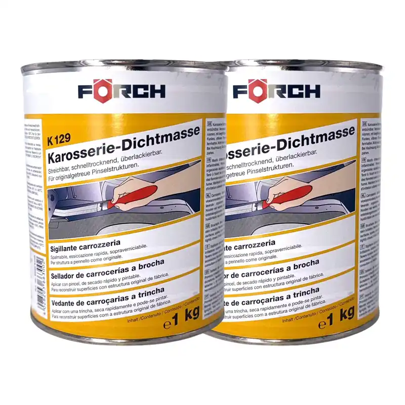 2x FÖRCH Karosserie-Dichtmasse K129 schnelltrockend streichbar überlackierbar 1kg Wassersporteuropa Beliebt
