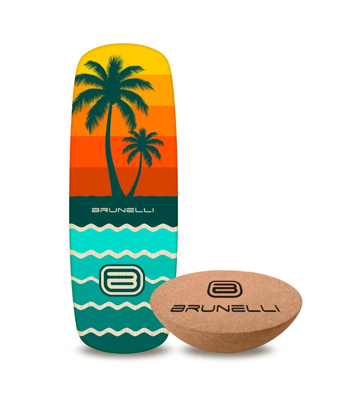 Brunelli Balance Board Set Holz Balanceboard & Halbkugel Gleichgewicht Training - Inhalt Halbkugel+Pill 74cm Wassersporteuropa Angebot