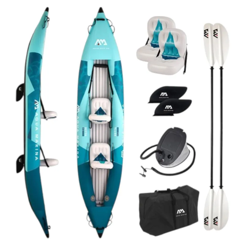 Aqua Marina BETTA 412 aufblasbares Kajak Set 2 Personen 412 cm Kanu Boot Shoe Wassersporteuropa Kracherpreis