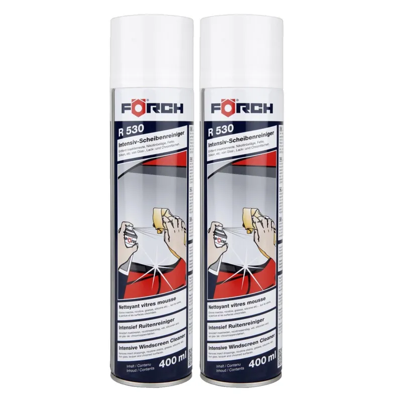 2x Förch R530 Intensiv-Scheibenreiniger-Schaum Glasreiniger streifenfrei 400ml Wassersporteuropa Billig