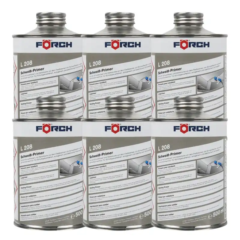 Must-Have 6x Förch L208 Schweißprimer Schweiß-Primer Rostschutz Korrosionsschutz 500ml Wassersporteuropa