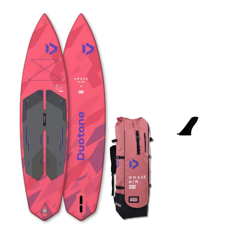 DUOTONE GRACE AIR SLS iSUP SUP Board Damen Allround Set 7kg - Groesse 11.2 (341cm) Wassersporteuropa Preisreduziert