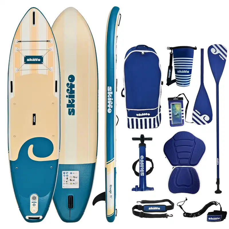 Kracherpreis Skiffo Rivage Lagoon 11.0 SUP Board aufblasbar 2in1 Paddle Kajak Set 335x86x15cm Wassersporteuropa