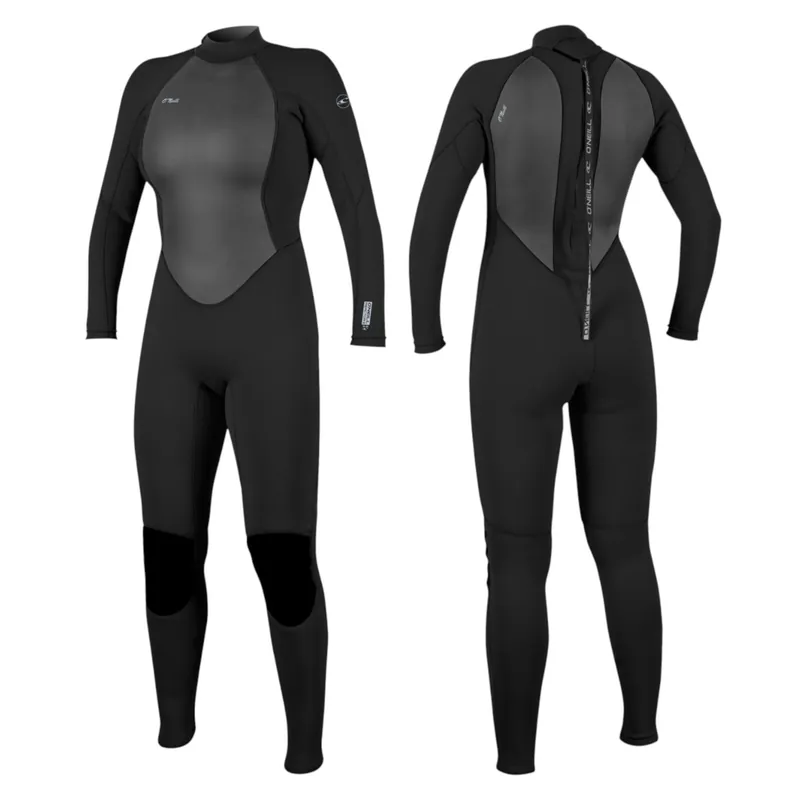 Markenware ONEILL Reactor-2 Damen Neoprenanzug 3/2mm FullSuit Backzip Neopren schwarz - Groesse 14 Wassersporteuropa