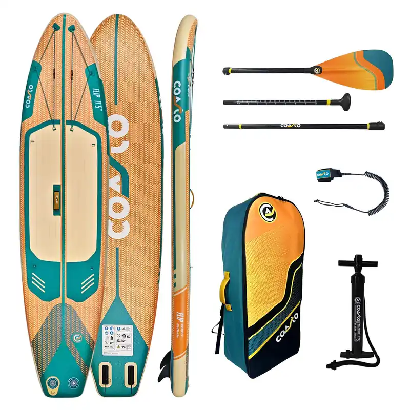 Jetzt Bestellen Coasto Flip 11‘5 SUP Board faltbar ultraleicht 7,18kg 345L Komplett Set Touring Wassersporteuropa