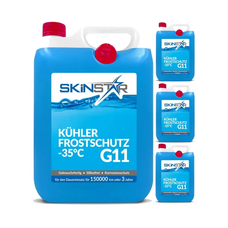 SkinStar Antifreeze G11 Kühlerfrostschutz -35°C Kühlmittel Kühlflüssigkeit Auto - Inhalt 15L Wassersporteuropa Super-Preis