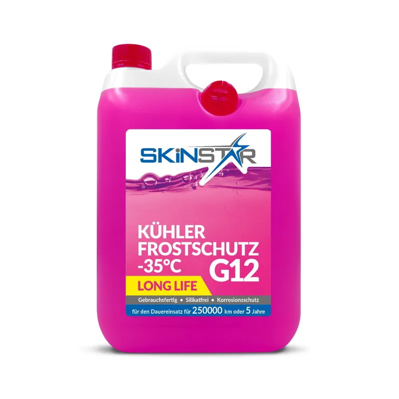 SkinStar G12 Kühlerfrostschutz -35°C Kühlflüssigkeit Kühlmittel Schutz Auto 5l Wassersporteuropa Preiswert