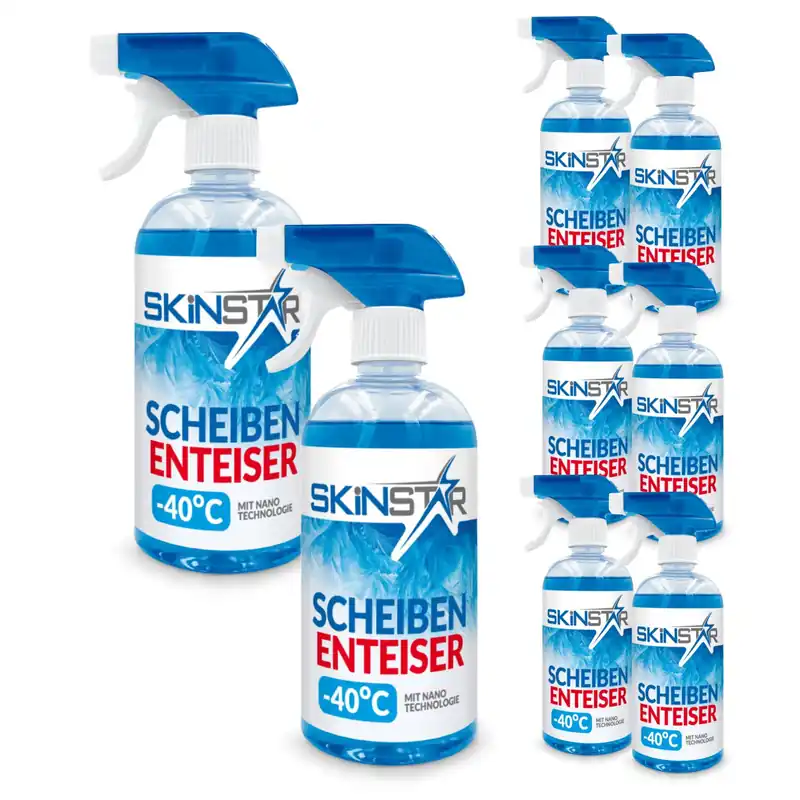 SkinStar Scheibenenteiser Enteisungsspray Autoscheibe Nano-Technologie bis -40°C - Inhalt 4L Wassersporteuropa Geprüft