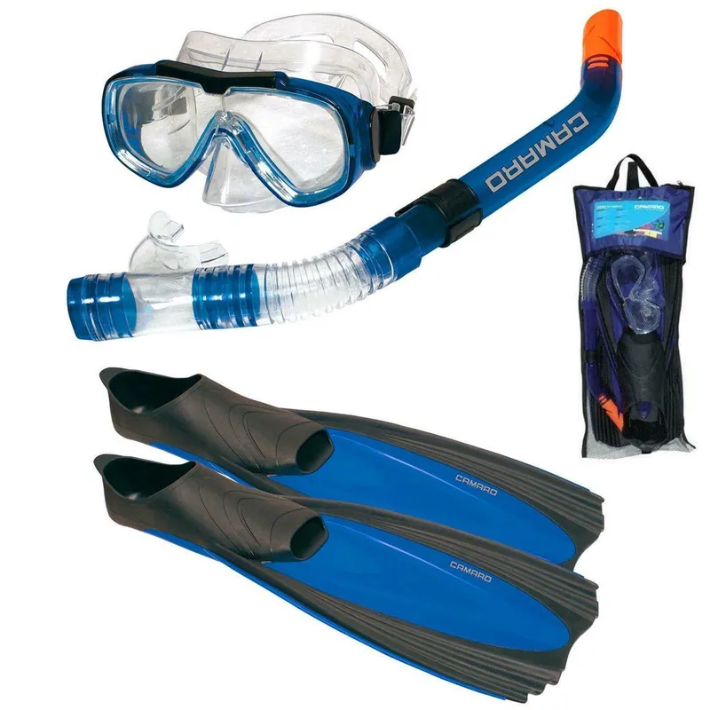 CAMARO Professional Complete Flossenset Schnorchelset Tauchset Maske Schnorchel - Groesse 38-39 (S) Wassersporteuropa Aktuell