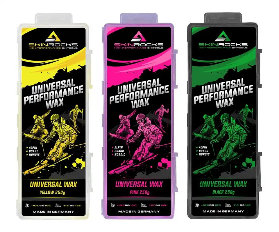 Top-Angebot SkinRocks Universal Skiwachs Snowboard Bügelwachs All IN ONE Wax 750g Farben Mix Wassersporteuropa