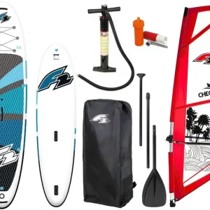 Neu F2 Sector Windsurf 10.5 iSUP Board Stand Up Paddle Surfboard Checker 4,5qm Rigg Wassersporteuropa