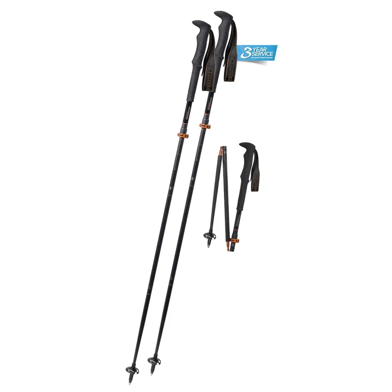Sonderangebot Komperdell CARBON FXP APPROACH COMPACT Trekkingstöcke Wanderstöcke 105-125cm WSE-56105