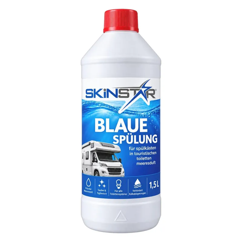 Must-Have Chemietoiletten Sanitärflüssigkeit Spülwasserzusatz Zusatz Camping WC Meeresduft - Typ 1,5L Spülung 1,5L Spülung WSE-62901