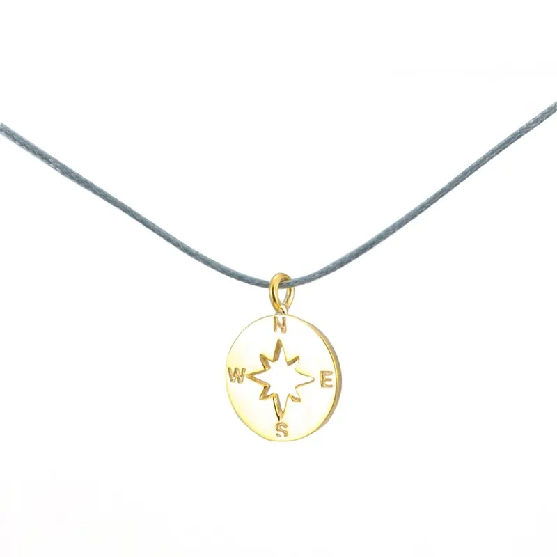 Billig Silver+Surf Silber Schmuck Windrose vergoldet