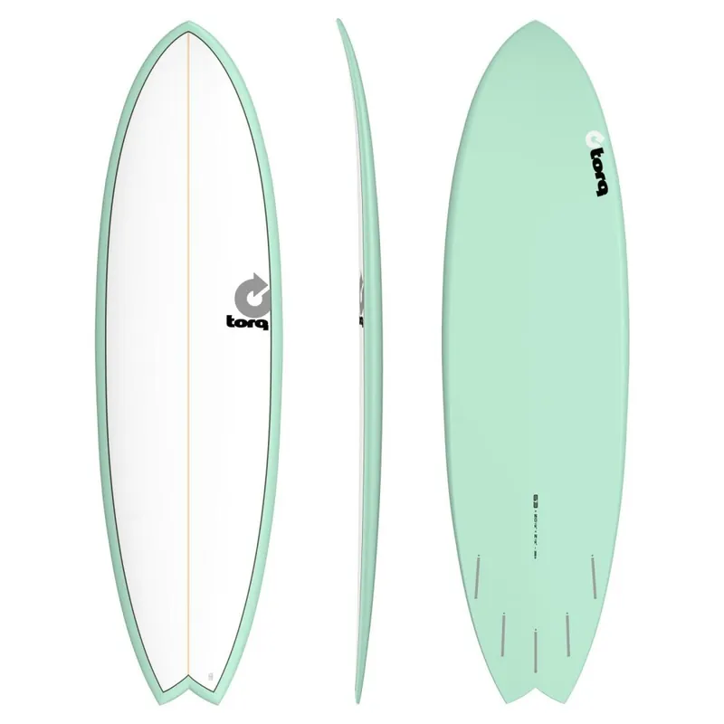 Surfboard TORQ Epoxy TET 6.3 Fish White Seagreen Mega-Angebot