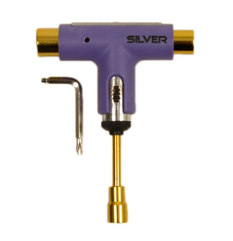 Silver Skate Longboard Tool Neon Collection Purple Gold Kracherpreis