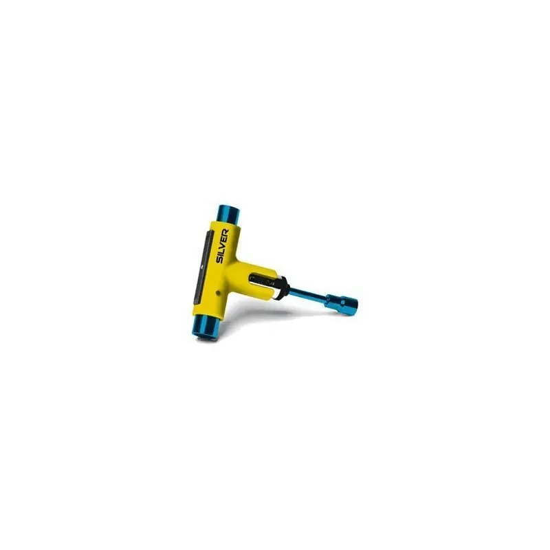 Silver Skate Longboard Tool Neon Collection Yellow Blue Aktuell