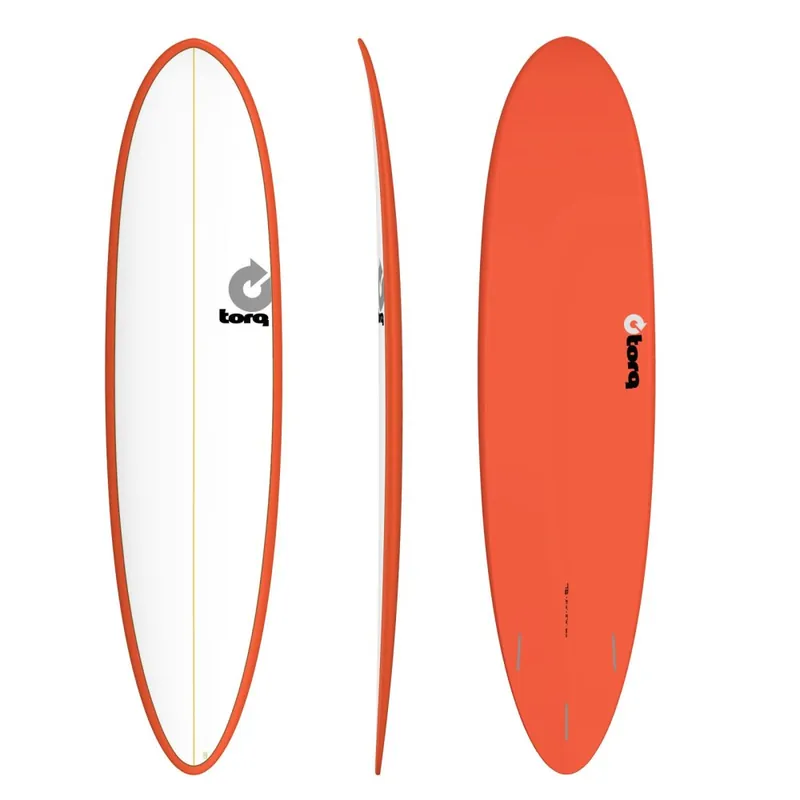 Surfboard TORQ Epoxy TET 7.6 Funboard White Red Begrenztes Angebot