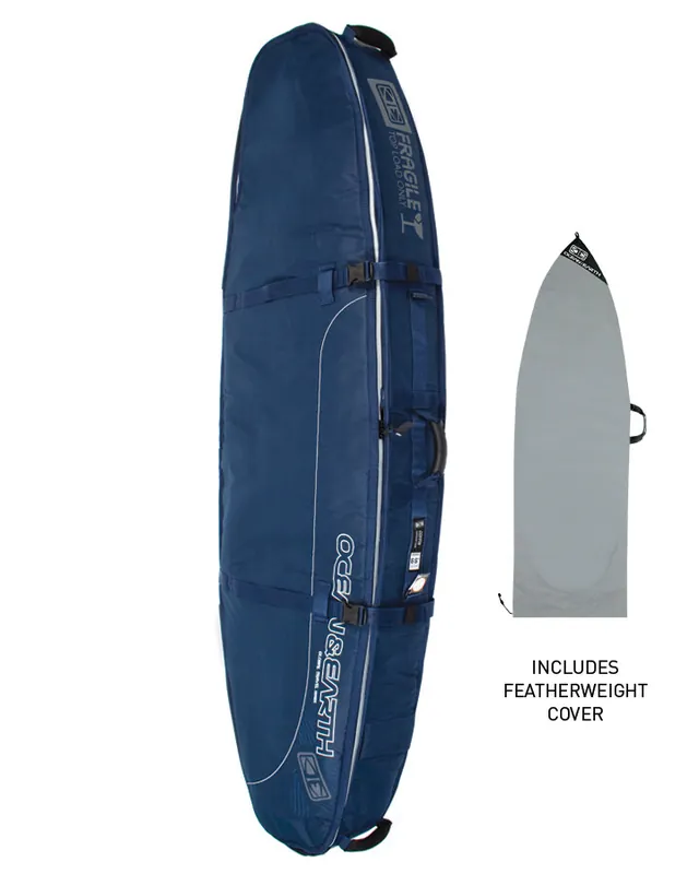 Ocean & Earth Boardbag Travel Triple Coffin Shortboard Cover Black/Red 8´0" Aktuell
