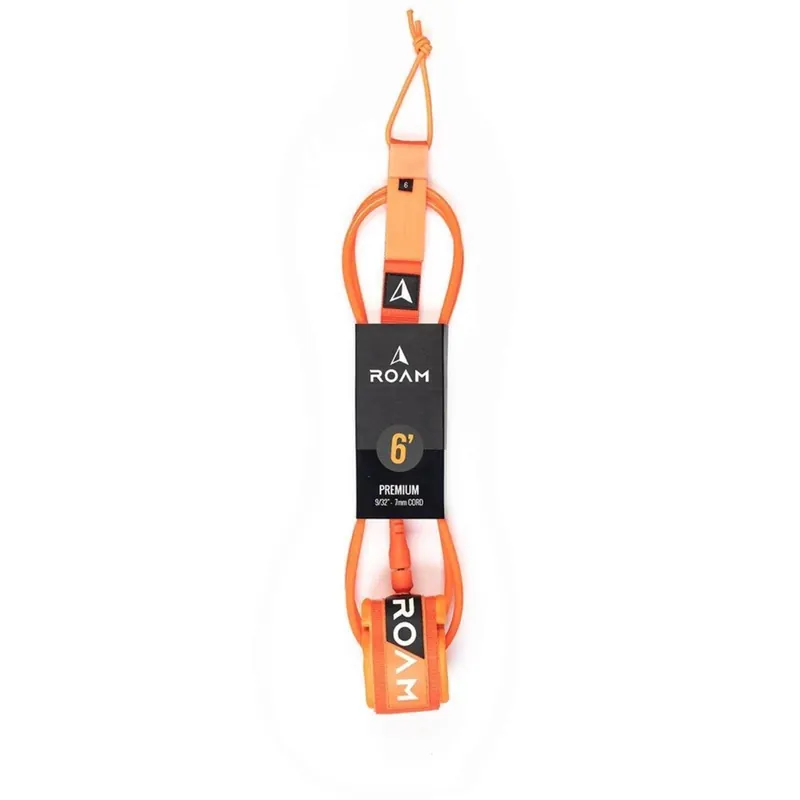 ROAM Surfboard Leash Premium 6.0 183cm 7mm Orange Echt