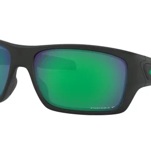 Günstig Oakley TURBINE Sonnenbrille Matte Black Prizm Jade Polarized