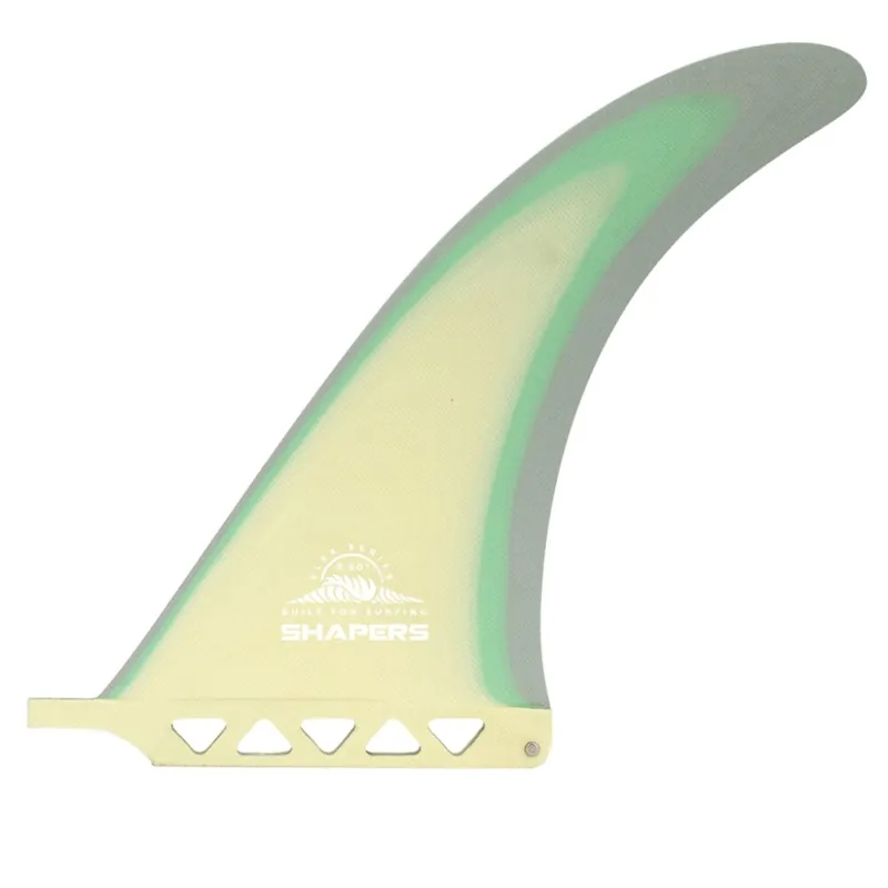 Zertifiziert Shapers Fins 9.5" Flex Fin Lime Grey