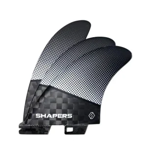 Shapers Fins Pivot Medium Tri-Fin Set Black/Grey Schnäppchen