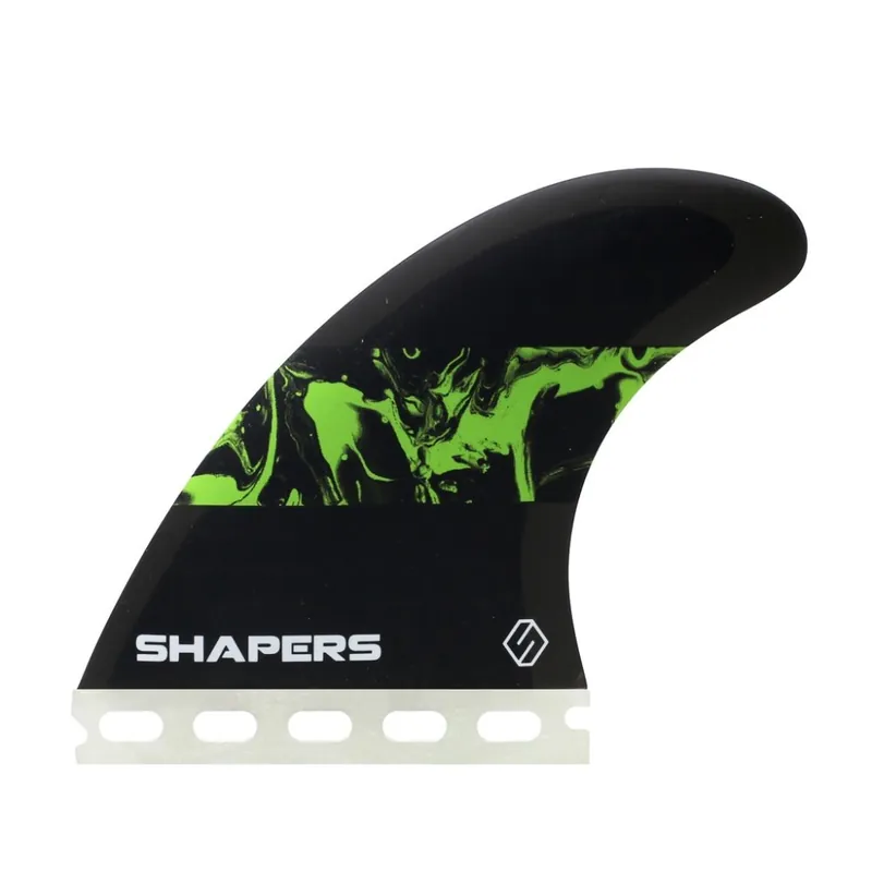 Zertifiziert Shapers Fins Small CoreLite Tri-Fin Set Black/Green