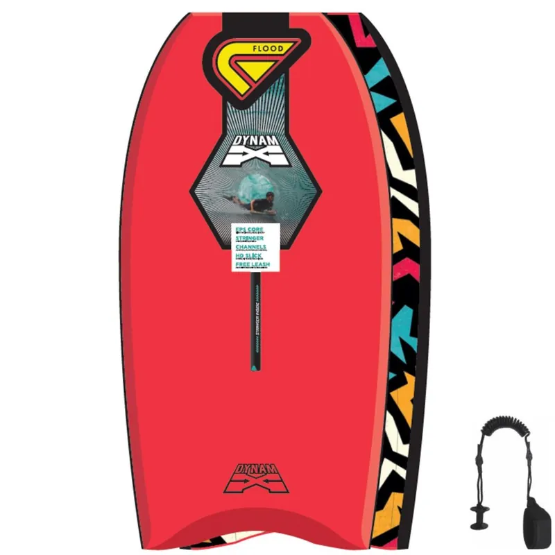 FLOOD Bodyboard Dynamx Stringer 42 Rot Tribal Preisreduziert