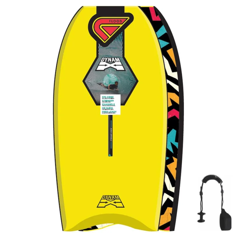 FLOOD Bodyboard Dynamx Stringer 41 Gelb Tribal Sonderangebot