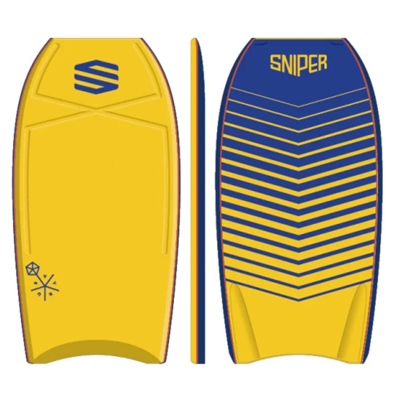 Bestseller SNIPER Bodyboard Vyrus PE 40 Chevron Gelb