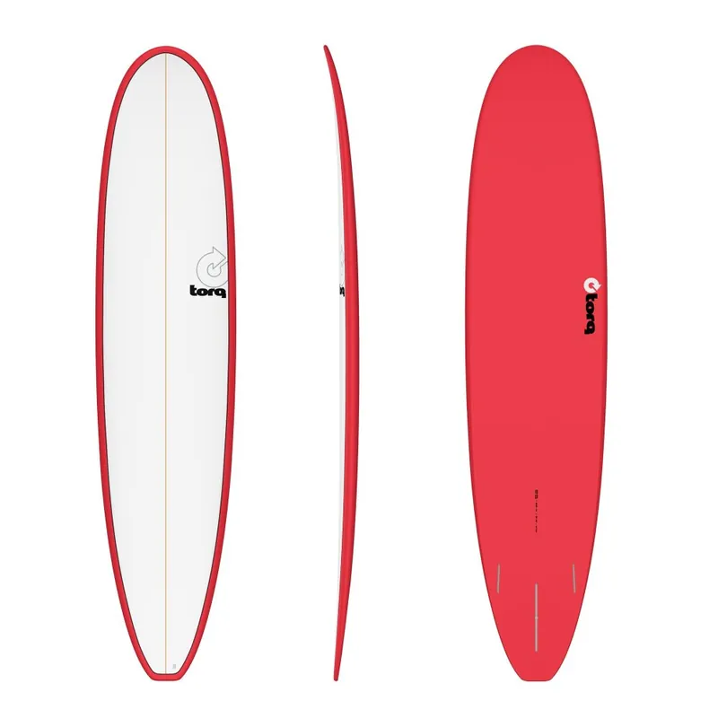 Surfboard TORQ TET 8.6 Longboard Rot Pinline Billig
