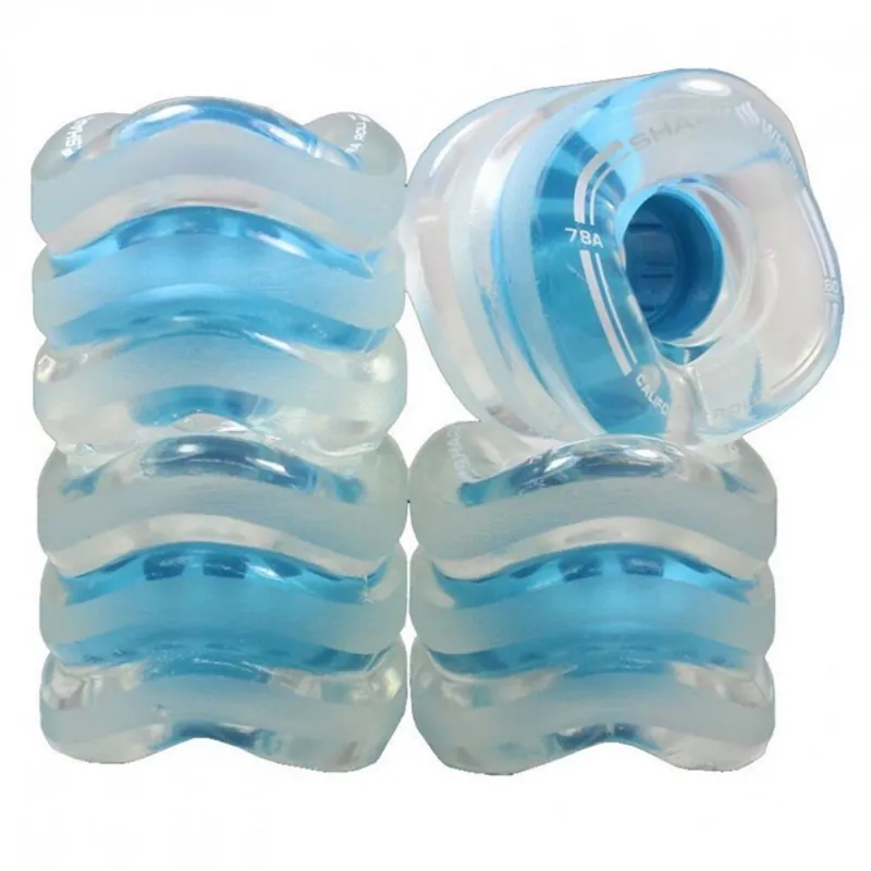 Shark Wheels CALIFORNIA ROLL (4er Set) 60mm/ 78a Clear Blue Core Top-Seller