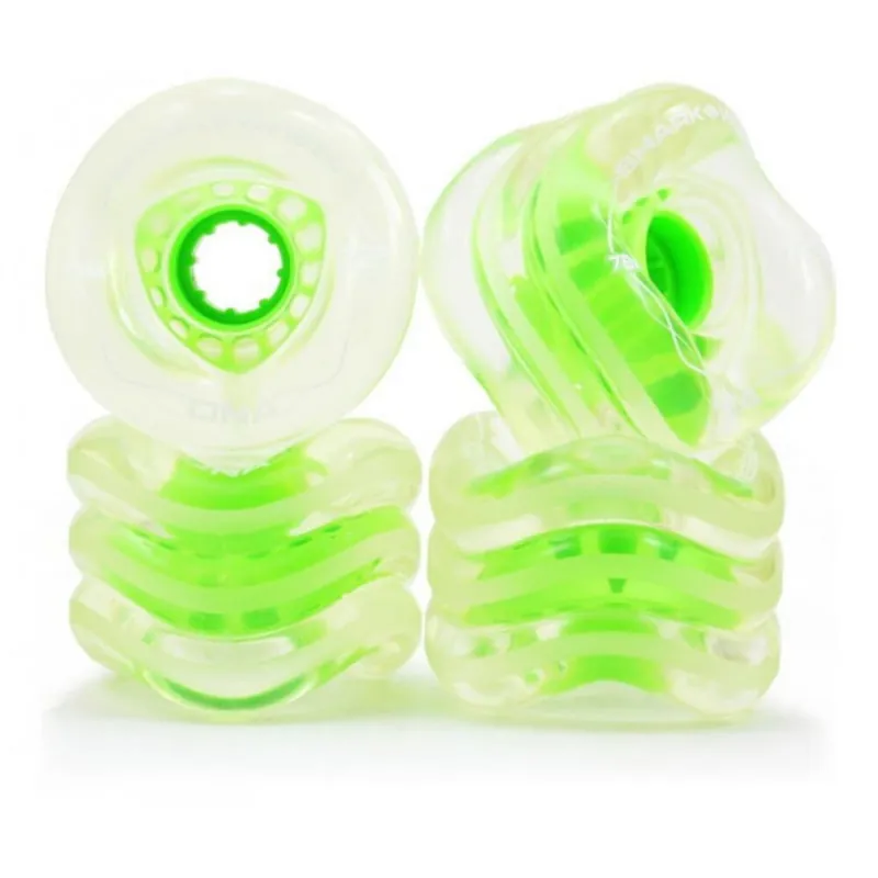 Preisreduziert Shark Wheels DNA ROLL (4er Set) 72mm/ 78a Clear/Green Core