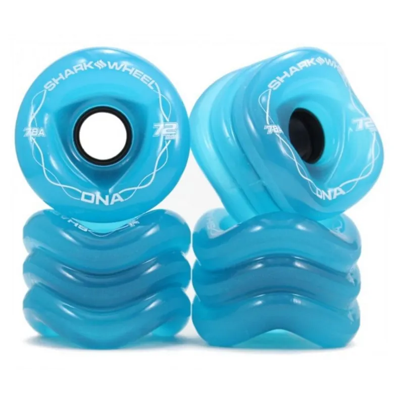 Ausverkauf Shark Wheels DNA ROLL (4er Set) 72mm/ 78a Transparent Blue