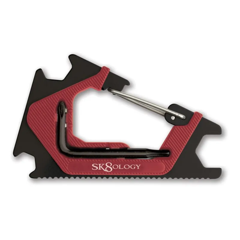 SK8ology Longboard Carabiner Skatetool V2.0 Black/Red Preiswert