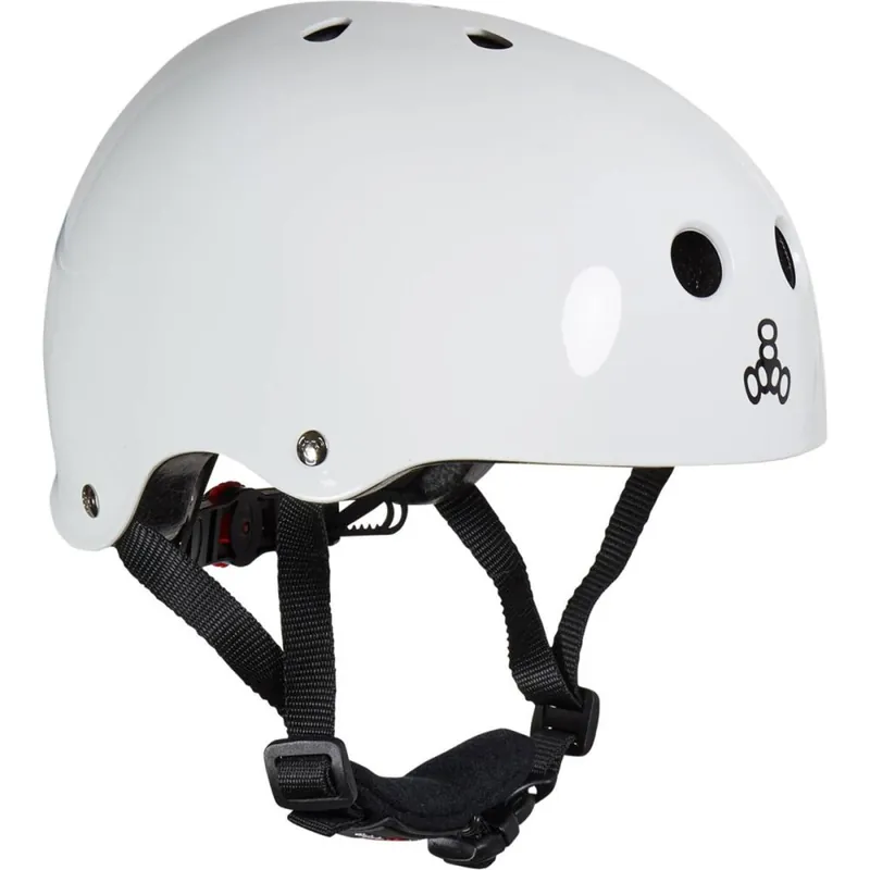 Kracherpreis Triple 8 LIL8 verstellbarer Kinder-Skatehelm White Gloss