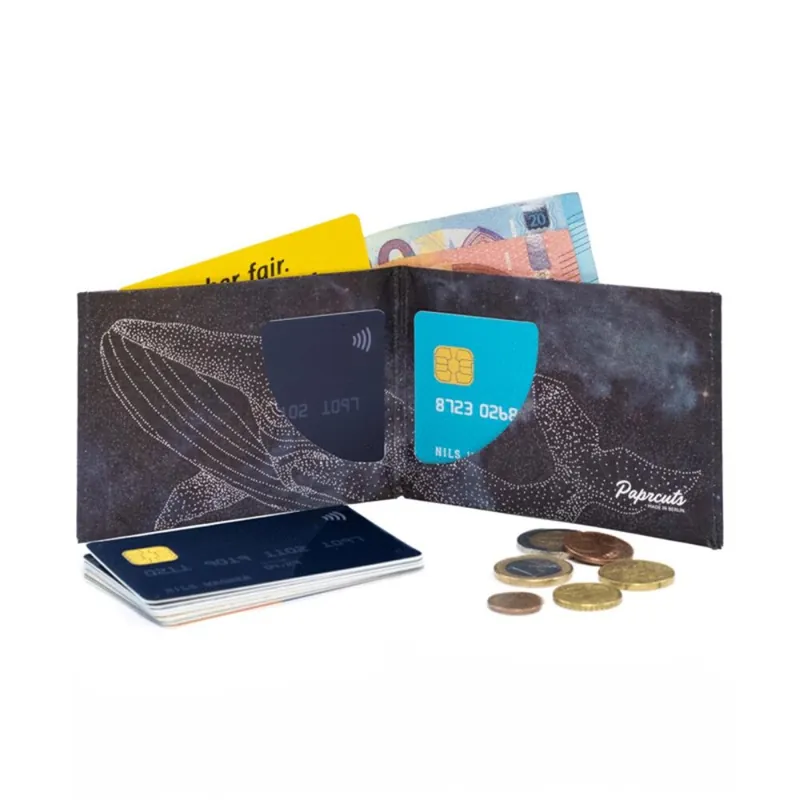 Paprcuts RFID Secure Wallet Portemonnaie Galactic Whale Echt