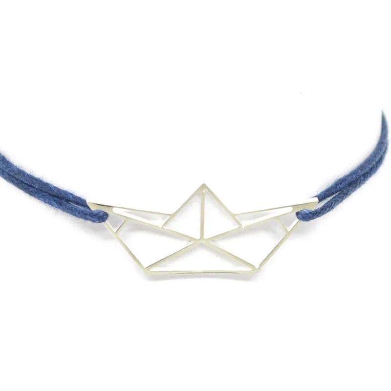Begrenztes Angebot Vintageliebe Armband Stoff Textil Maritim Faltboot Silber