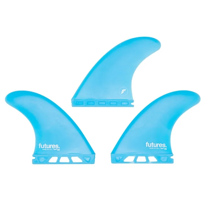 FUTURES Thruster Fin Set F8 SOFT Safety L Blau Neue Kollektion