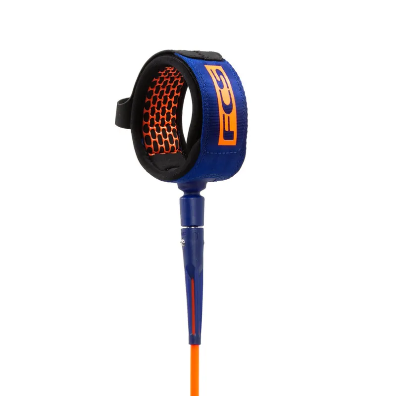 Sichere Zahlung FCS Surfboard Comp Essential Series Leash 5‘0" Blood Orange/Navy