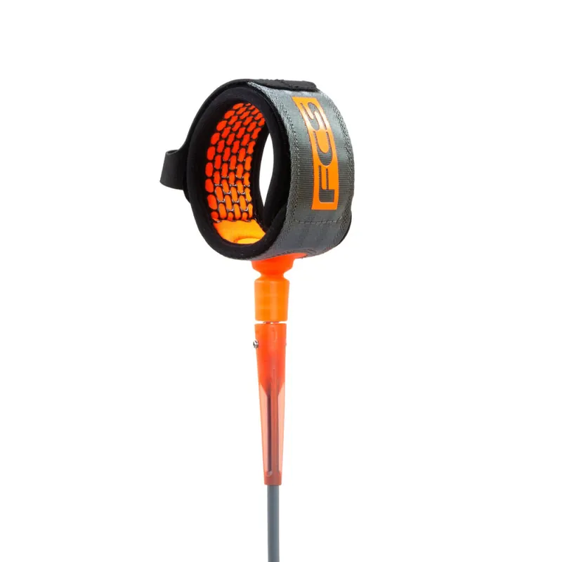 Garantierte Lieferung FCS Surfboard Comp Essential Series Leash 5‘0" Charcoal/Blood Orange