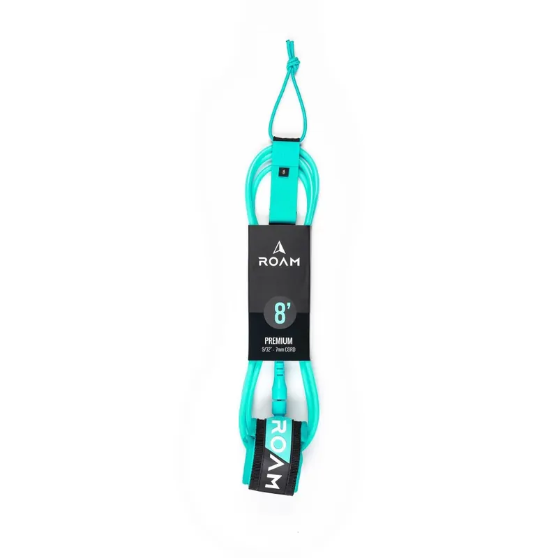 ROAM Surfboard Leash Premium 8.0 244cm 7mm Grün Preisreduziert